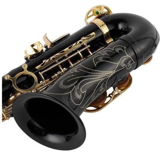 Alt view image 5 of 7 - Alto Saxophone Drop E Brass Sax Full Kit for Student Beginners with Carving, Mouthpiece, Carrying Case, Gloves, Cleaning Cloth Bar, Detachable Strap, Shoulder Strap, Reed
