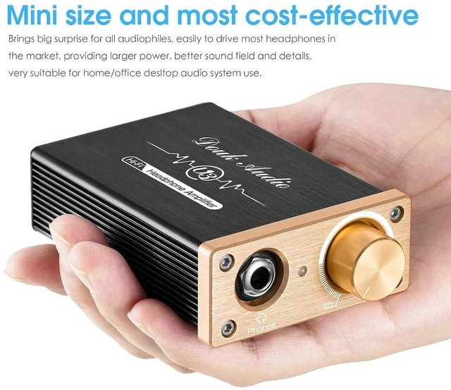 Alt view image 5 of 7 - U3 Headphone Amps, Mini Hi-Fi Amplifier for Home Desktop PC 6.35mm / 3.5mm Headsets, Class A, RCA Input, DC 5V