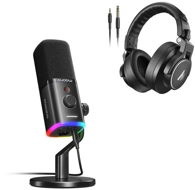Main image of USB/XLR Dynamic Microphone PD100X + Studio Monitor Mixing DJ Headphones MH700