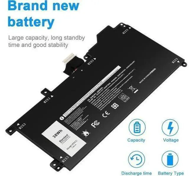 Alt view image 5 of 7 - Futurebatt 1FKCC Laptop Battery Compatible with Dell Latitude 7200 7210 2-in-1 Series T04J T04J001 T04J002 T5H6P 09NTKM 9NTKM 0D9J00 D9J00 0KWWW4 KWWW4