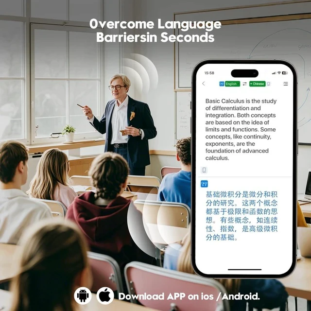 Alt view image 5 of 7 - Language Translation Earbuds, 3-in-1 Translator Earbuds & 144 Languages & Accents, Translator Device Translation Earbuds Real Time fit iOS & Android for Travel Business &Learning,M74-Milk White