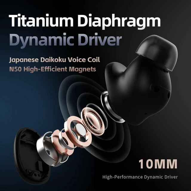 Alt view image 2 of 7 - MTW200 Plus Wireless Earbuds Bluetooth 5.3, 42H Playtime Stereo Sound Earbuds with ANC+ENC Noise Cancelling Mic, IPX7 Waterproof Sports Headphones, Type-C Zinc Alloy Charging case