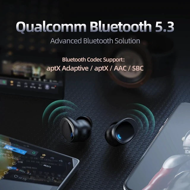 Alt view image 4 of 7 - MTW200 Plus Wireless Earbuds Bluetooth 5.3, 42H Playtime Stereo Sound Earbuds with ANC+ENC Noise Cancelling Mic, IPX7 Waterproof Sports Headphones, Type-C Zinc Alloy Charging case