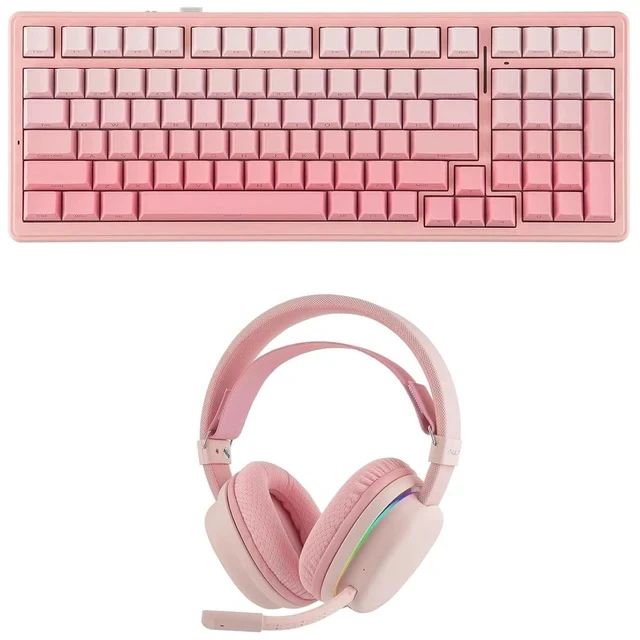 Alt view image 2 of 2 - Aula F99 96% Creamy Gasket Mechanical Keyboard with Aula G7 Gaming Headset