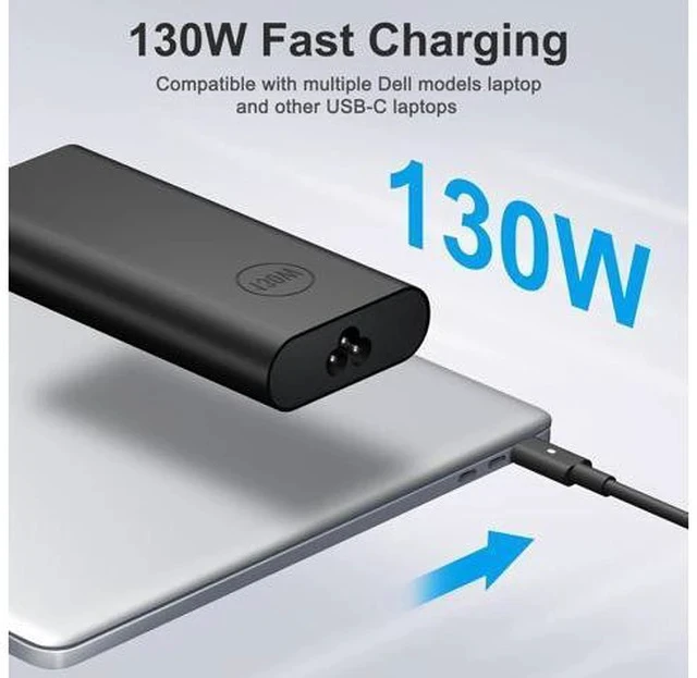 Alt view image 2 of 7 - Charger Compatible with Laptop Computer 130W 90W 65W 45W USB C Fast Power Adapter