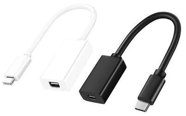 Alt view image 2 of 2 - 2 Pcs Thunderbolt 3 USB 3.1 To Thunderbolt 2 Adapter Cable For Windows Mac OS BH, White & Black