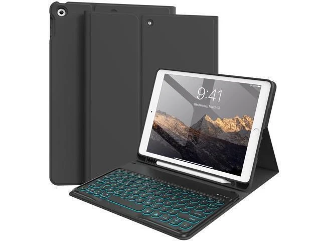Alt view image 6 of 7 - BQDIYOO Keyboard Case for iPad 9th/8th/7th Generation(2021/2020/2019) Detachable Wireless Bluetooth Keyboard Case for 10.2 inch iPad 9/8/7 Keyboard Case with Pencil Holder Auto Wake/Sleep, Black