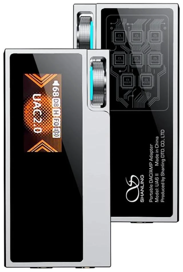 Alt view image 7 of 7 - UA6 II Portable Headphone Amplifier, The First 8×CS43131 Flagship USB Dongle DAC AMP, 133dB SNR, Supports 768kHz/32bit & DSD512, 365mW@32 Balanced Output, 3.5mm+4.4mm Jacks, Silver