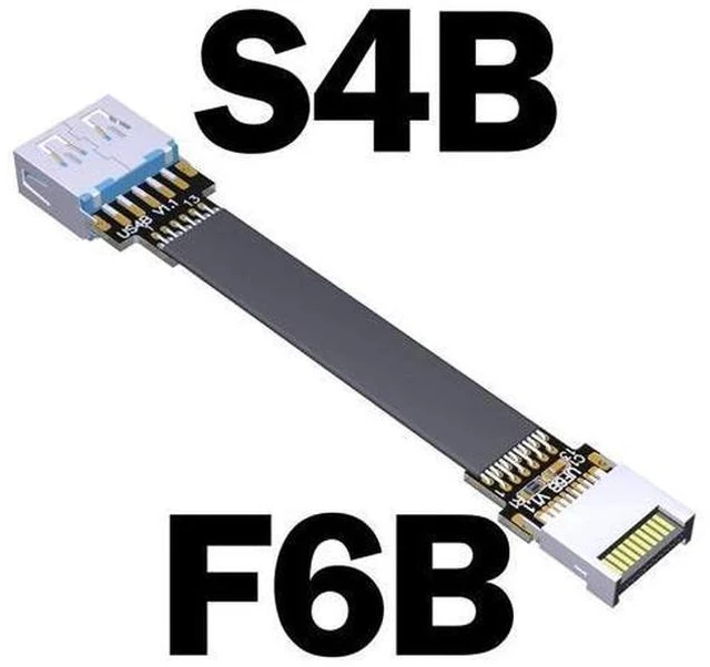 Main image of ADT USB 3.1 Gen2 Extension Cable Type-E Male to USB-A Female Screw Fixing Hole for PC Chassis Built-in USB Device Adapter Cord(F6B-S4B)(25cm)