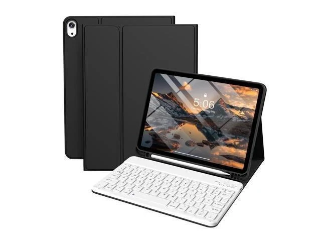 Alt view image 6 of 7 - kenke for iPad 10th Generation Case with Keyboard (10.9 Inch, 2022), Magnetically Detachable Wireless Bluetooth Keyboard, Folio Keyboard Case with Pencil Holder for iPad 10th Generation, Black