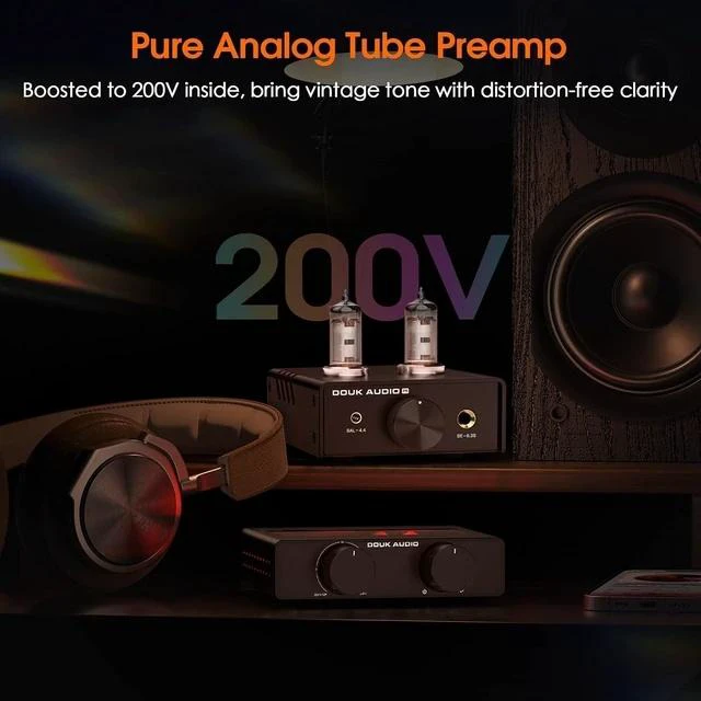 Alt view image 3 of 7 - P5 Mini Tube Headphone Amplifier: 4.4mm Balanced & 6.35mm Output Preamp for Hi-Fi Desktop StudioDual-Mono DesignOp-Amp Tube RollingAdjustable Gain 16-600