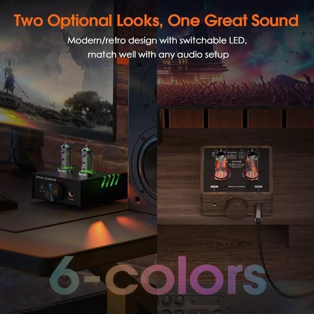 Alt view image 6 of 7 - P5 Mini Tube Headphone Amplifier: 4.4mm Balanced & 6.35mm Output Preamp for Hi-Fi Desktop StudioDual-Mono DesignOp-Amp Tube RollingAdjustable Gain 16-600