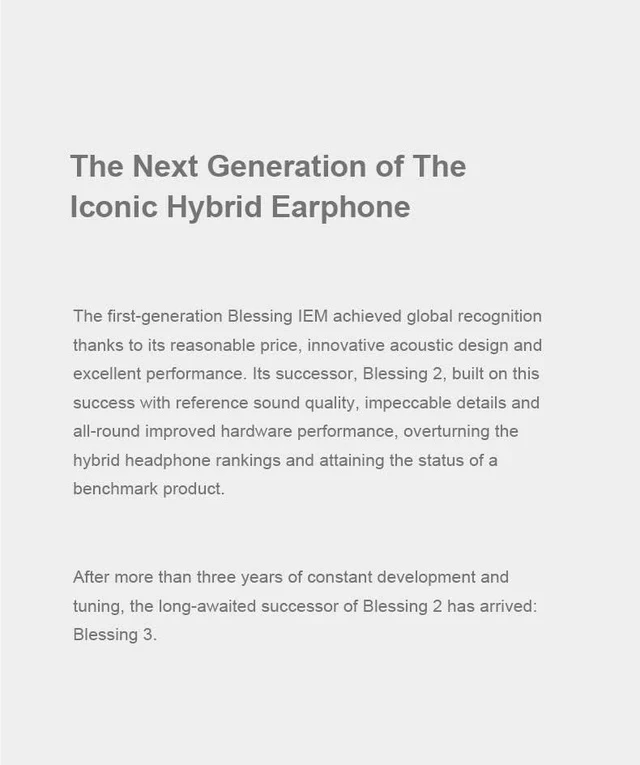 Alt view image 2 of 5 - Moondrop Blessing 3 in Ear Earphones 2DD+4BA Hybrid Triple Range Frequency Division in Ear Monitors 0.78 2pin IEM Earbuds