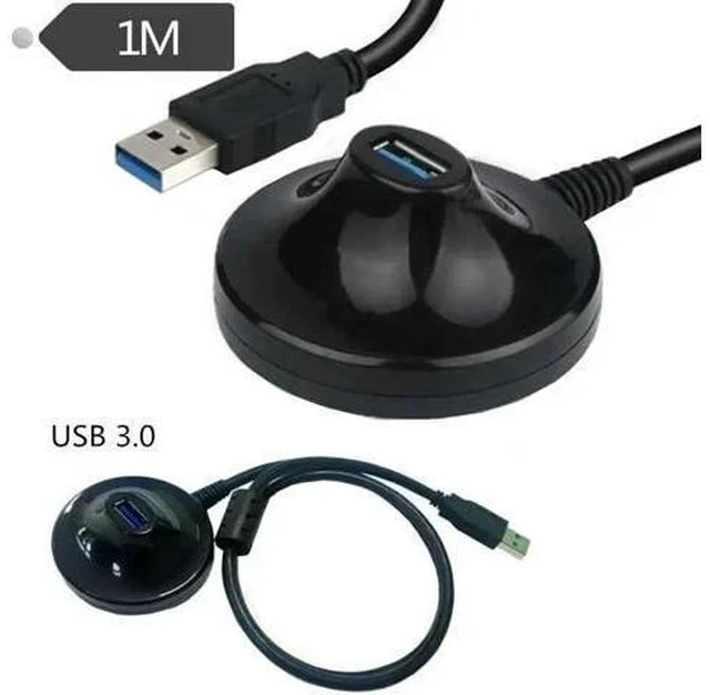 Alt view image 5 of 6 - USB 3.0 type-A male to Female USB Extension Dock station Cradle base stand docking cable 1M