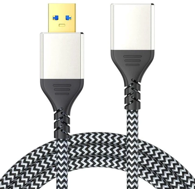 Alt view image 2 of 4 - 1 Pack 3.3ft USB Extensions Cable USB 3.0 Extension Cord Type A Male to Female Sturdy Fast Data Transfer Compatible with USB Keyboard,Mouse,Flash Drive