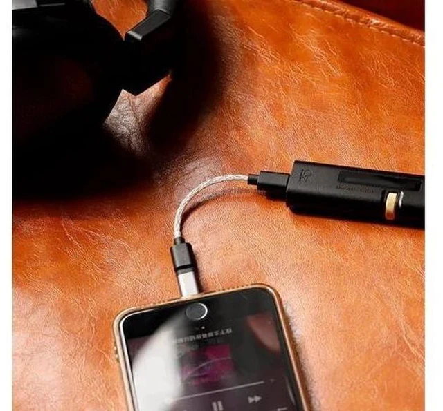 Alt view image 6 of 7 - L3 5 inch Audio Cable/USB C to C HiFi Sound Adaptor for UA Headphone Amp 24AWG Silver Foil-Shielded Audio Cable for DAC Nylon Braided Tangle Free Bend-Proof