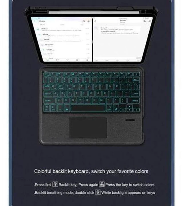 Alt view image 5 of 7 - kaidisen Backlit Keyboard Case for iPad Pro 11 inch M4 2024 Keyboard with Touchpad Backlight Portrait Mode Magnetic Detachable Touch Keyboard Case