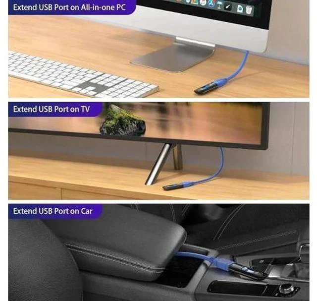 Alt view image 7 of 7 - Short USB 3.0 Extension Cable USB-A Extender Male to Female 5Gbps (1FT,2-Pack)
