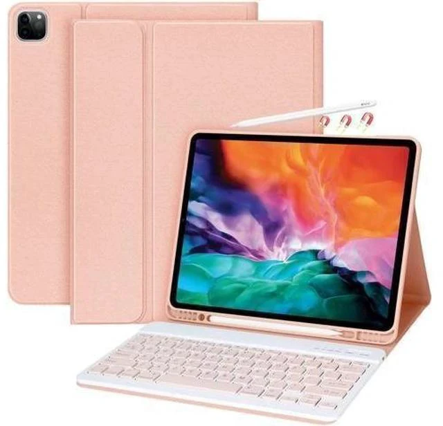 Alt view image 6 of 7 - iPad Pro 12.9 Case with Keyboard -Keyboard Case for iPad Pro 12.9-inch 2022 (6th Generation), iPad Pro 12.9 5th (2021) & 4th (2020) & 3rd (2018) Gen, Wireless Detachable - with Pencil Holder