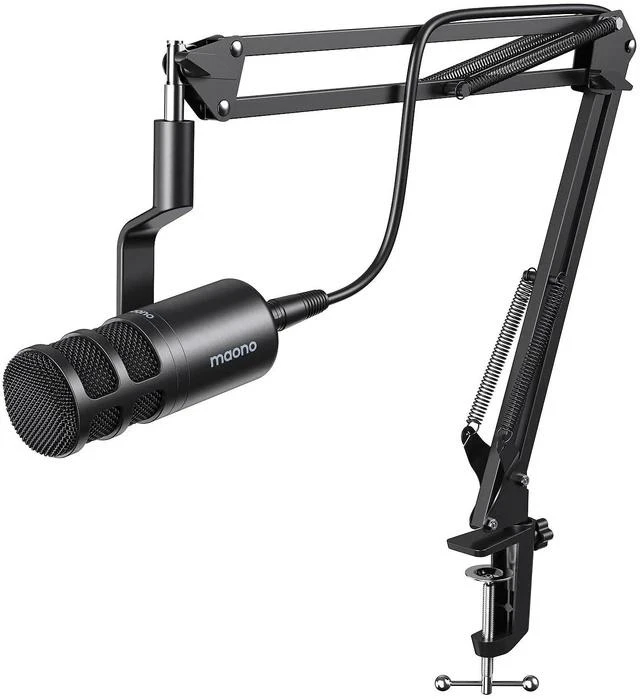 Main image of XLR Podcast Dynamic Microphone, Cardioid Studio Metal Mic with Boom Arm, Compatible with Audio Inter