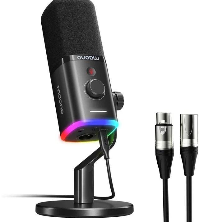 Main image of PD100X USB/XLR Dynamic Microphone for PC with 6FT XLR Cable, Computer Streaming Gaming Mic with RGB