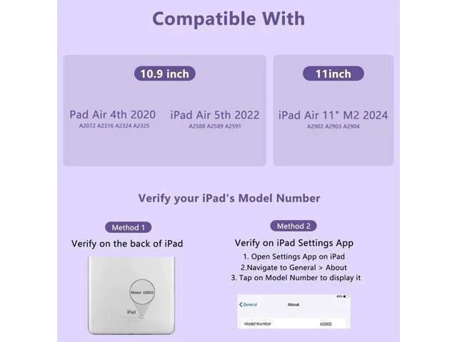 Alt view image 7 of 7 - MMK iPad Air 11 inch (M2) 2024 & iPad Air 5th 4th Generation Case with Keyboard 10.9 Inch, iPad Case with 7 Colors Backlit Bluetooth Keyboard,Smart Folio Keyboard Cover with Pencil Holder,Clove Purple