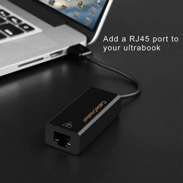 Alt view image 3 of 6 - USB 3.0 Network Adapter, CableCreation Gold Plated USB to RJ45 Gigabit Ethernet Adapter Supporting 10/100/1000 Mbps Ethernet for Windows, Mac, macOS X, Black