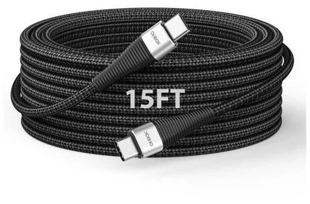 Main image of Extra Long USB C to USB C Cable 15FT 100W USB C Charger Cable Fast Charging Cord Braided Type C Cable for iPhone 17 16 15/15Plus/15Pro/Max MacBook Pro/Air iPad Pro/Air/Mini Pixel Laptop