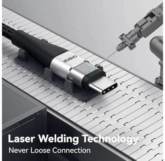 Alt view image 2 of 7 - Extra Long USB C to USB C Cable 15FT 100W USB C Charger Cable Fast Charging Cord Braided Type C Cable for iPhone 17 16 15/15Plus/15Pro/Max MacBook Pro/Air iPad Pro/Air/Mini Pixel Laptop