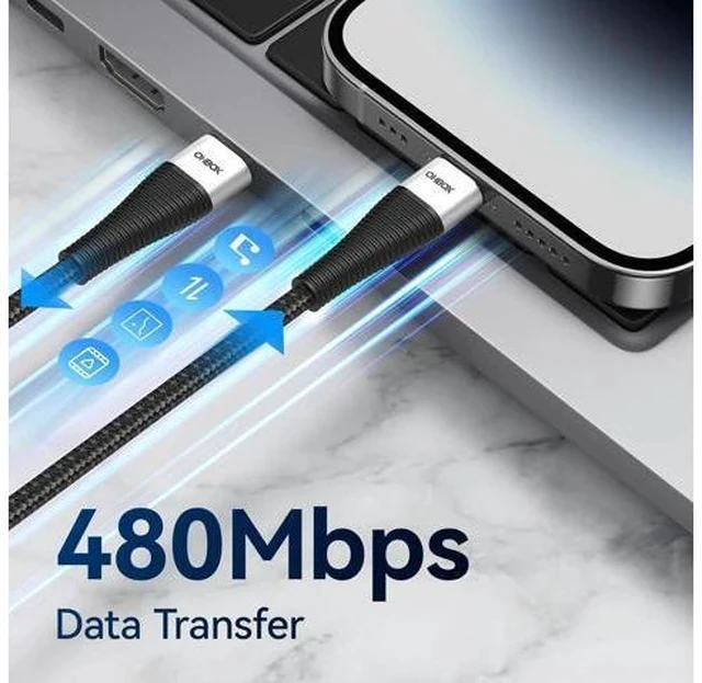 Alt view image 4 of 7 - Extra Long USB C to USB C Cable 15FT 100W USB C Charger Cable Fast Charging Cord Braided Type C Cable for iPhone 17 16 15/15Plus/15Pro/Max MacBook Pro/Air iPad Pro/Air/Mini Pixel Laptop