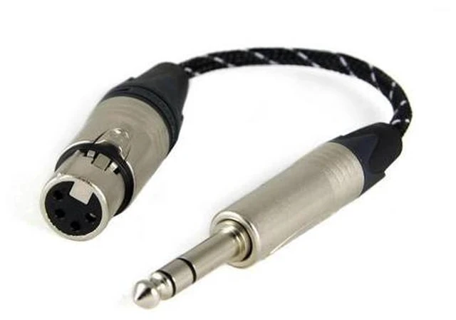 Alt view image 5 of 7 - HiFi Cable PAILICCS Cable Balance Headphone Adapter Cable (4-pin XLR Female to 6.35 Male) ZY-006