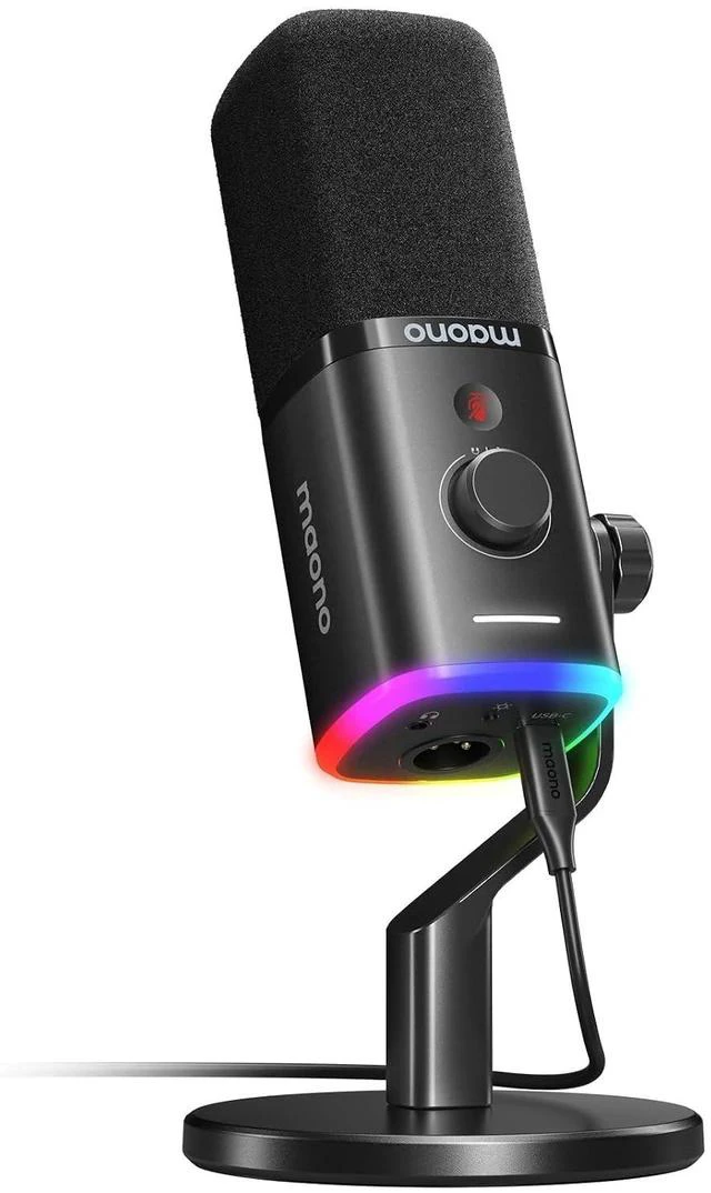 Main image of USB/XLR Podcasting Microphone for PC, Gaming Streaming Dynamic Mic with Mute Button, RGB, Desktop St