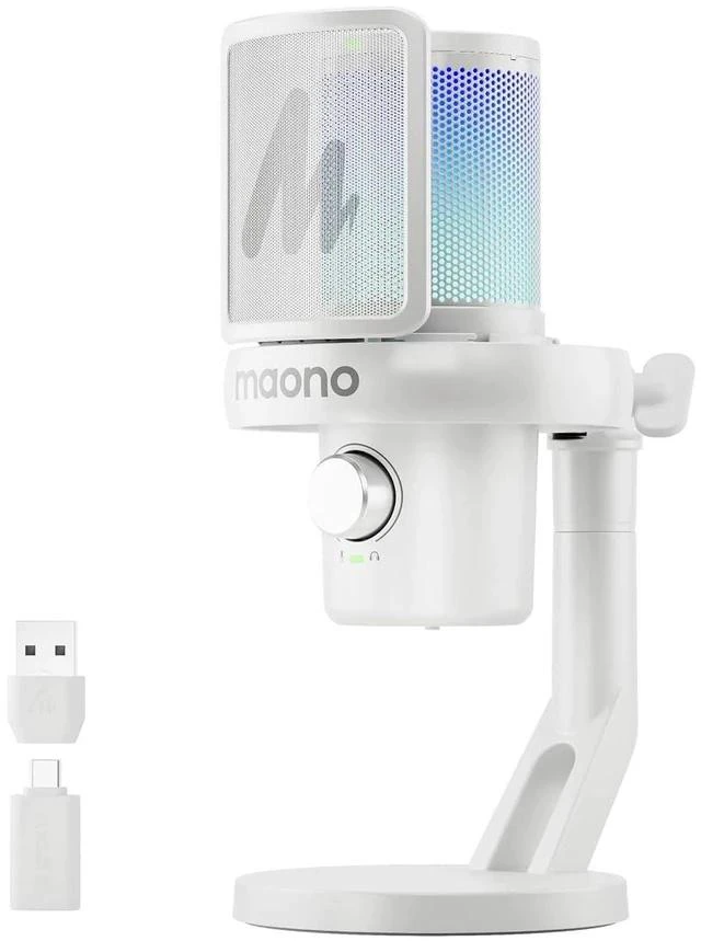 Main image of Wireless Gaming Microphone, USB Condenser Mic with Software, Noise Cancellation, AI Voice Changer, R