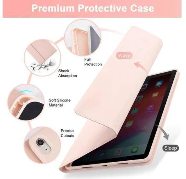 Alt view image 4 of 7 - SOPPY Keyboard Case with Touchpad for iPad 10th Generation, Detachable Wireless Keyboard for iPad 10th Gen 10.9" 2022 (A2696/A2757/A2777), Slim Case with Pencil Holder for iPad 10th Gen 2022, Pink