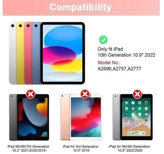 Alt view image 7 of 7 - SOPPY Keyboard Case with Touchpad for iPad 10th Generation, Detachable Wireless Keyboard for iPad 10th Gen 10.9" 2022 (A2696/A2757/A2777), Slim Case with Pencil Holder for iPad 10th Gen 2022, Pink