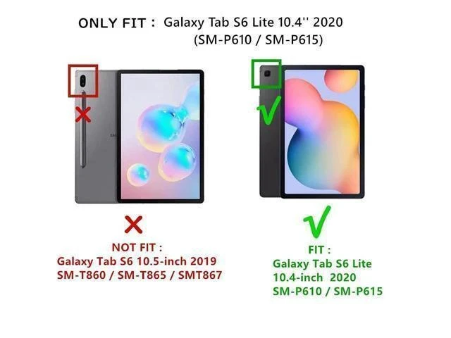 Alt view image 7 of 7 - HENGHUI Keyboard Case for Galaxy Tab S6 Lite 10.4 inch Keyboard Case Cute Round Key Color Keyboard Wireless Detachable BT Keyboard Cover with S Pen Holder (DarkGreen)