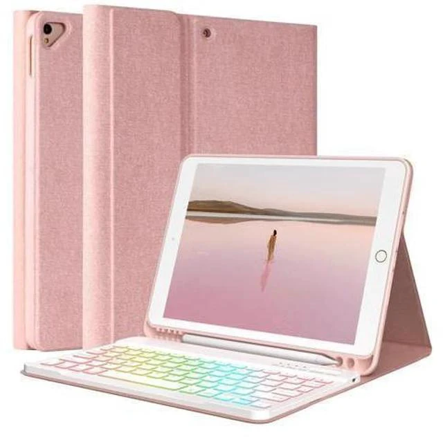 Main image of New iPad 9th Generation Keyboard Case 10.2"2021/(8th Gen) 2020/(7th Gen)2019,7 Colors Backlit Keyboard Case for iPad 10.2" /iPad Air 3 10.5"(3rd Gen)/iPad Pro 10.5" with Pencil Holder(Champagne)