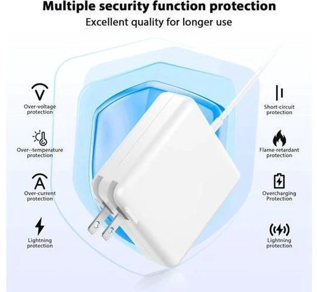 Alt view image 2 of 7 - 85W Charger for MacBook Pro Charger Adapter with Fast Charging Replacement AC 2T-Tip Connector Power Adapter Laptop Charger Compatible with MacBook pro & Air 13 inch-15 inch Retina After Mid 2012