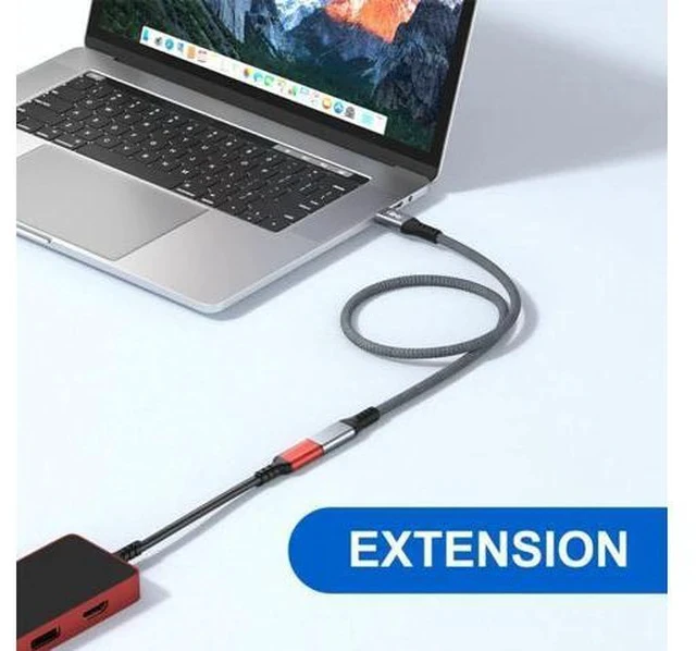 Alt view image 2 of 7 - USB4 USB-C Type-C Male to Type-C Female Extension Cable 40Gbps with 100W Charging and 8K@60Hz