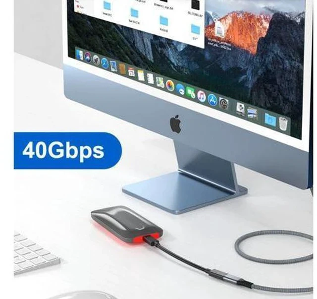 Alt view image 4 of 7 - USB4 USB-C Type-C Male to Type-C Female Extension Cable 40Gbps with 100W Charging and 8K@60Hz
