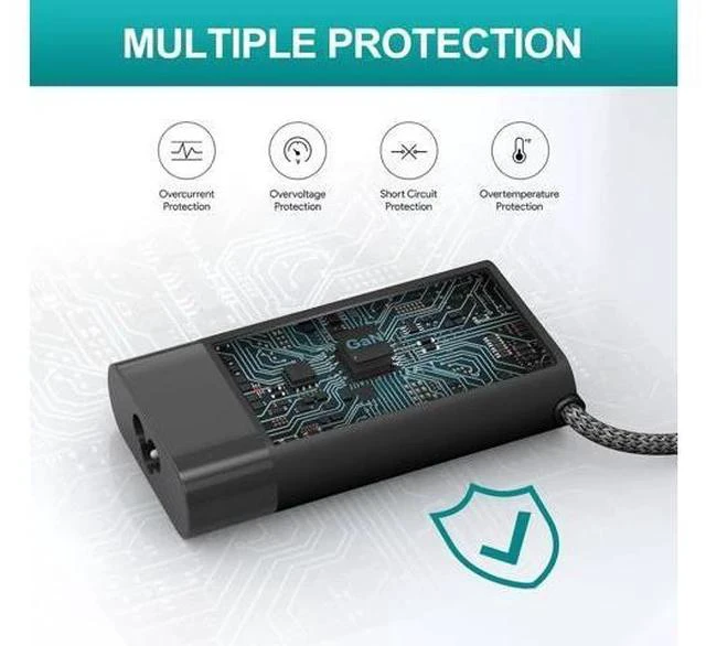 Alt view image 4 of 7 - New 65W USB C Slim Compatible with HP Laptop Charger Spectre x360 Envy Chromebook Elitebook x360 Pavilion Elite x2 Regular Compatible with HP Chromebook and Elitebook Charger.
