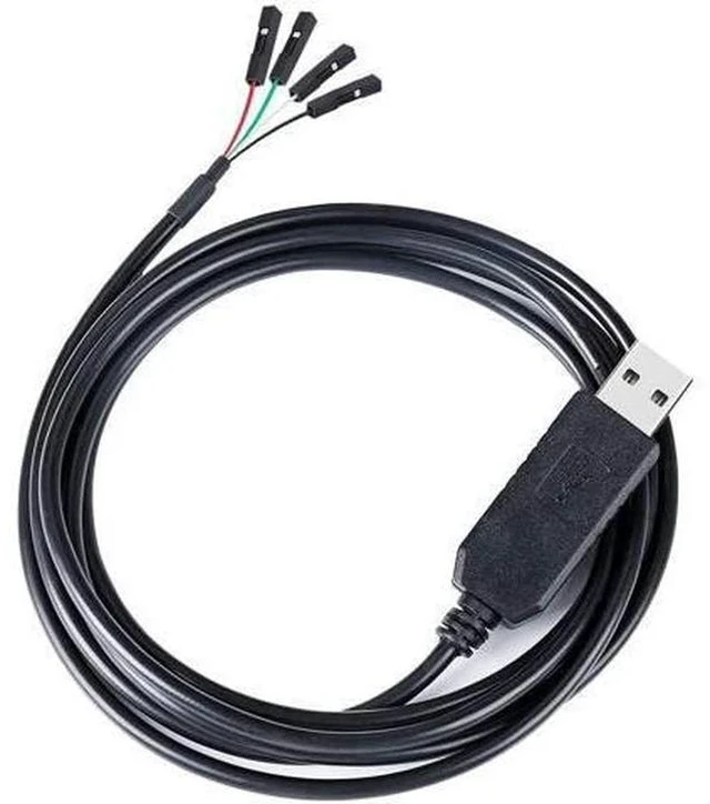 Alt view image 3 of 7 - DTECH USB to TTL Serial Adapter 3.3V Debug Cable TX RX Signal 4 Pin Female Socket PL2303 Prolific Chip for Windows 10 8 7 XP Vista (3-Meter, Black)