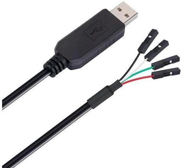 Alt view image 2 of 7 - DTECH USB to TTL Serial Adapter 3.3V Debug Cable TX RX Signal 4 Pin Female Socket PL2303 Prolific Chip for Windows 10 8 7 XP Vista (3-Meter, Black)