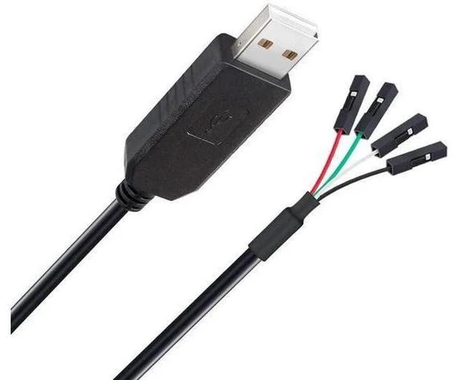 Alt view image 4 of 7 - DTECH USB to TTL Serial Adapter 3.3V Debug Cable TX RX Signal 4 Pin Female Socket PL2303 Prolific Chip for Windows 10 8 7 XP Vista (3-Meter, Black)