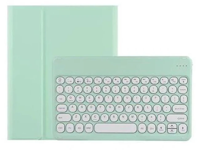 Main image of KMXDD Keyboard Case for iPad 10th Generation Case with Keyboard Cute Round Key Detachable Bluetooth Keyboard Cover for iPad 10 2022 10.9 inch (Mint Green)