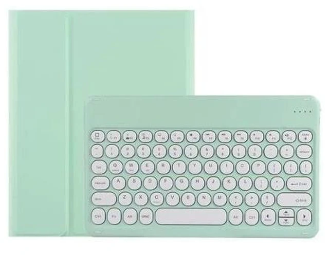 Alt view image 6 of 7 - KMXDD Keyboard Case for iPad 10th Generation Case with Keyboard Cute Round Key Detachable Bluetooth Keyboard Cover for iPad 10 2022 10.9 inch (Mint Green)