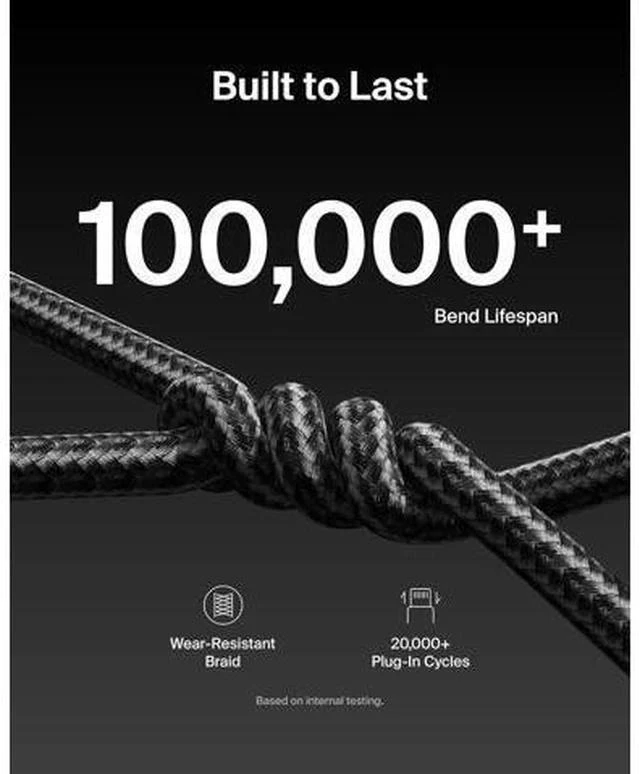 Alt view image 3 of 7 - USB C to USB C Cable ?2-Pack 6.6ft 240W - Type C Charger iPhone Charger Cord Soft Braided Flexible for iPhone 17 Galaxy S25 Pixel 10 MacBook Chromebook iPad Pro Switch C Black