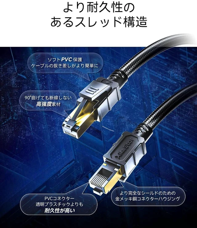 Alt view image 5 of 7 - Cat 7 Ethernet Cable, Heavy Duty High Speed Internet Network Cable, Professional LAN Cable Shielded in Wall (Cat7-25FT)