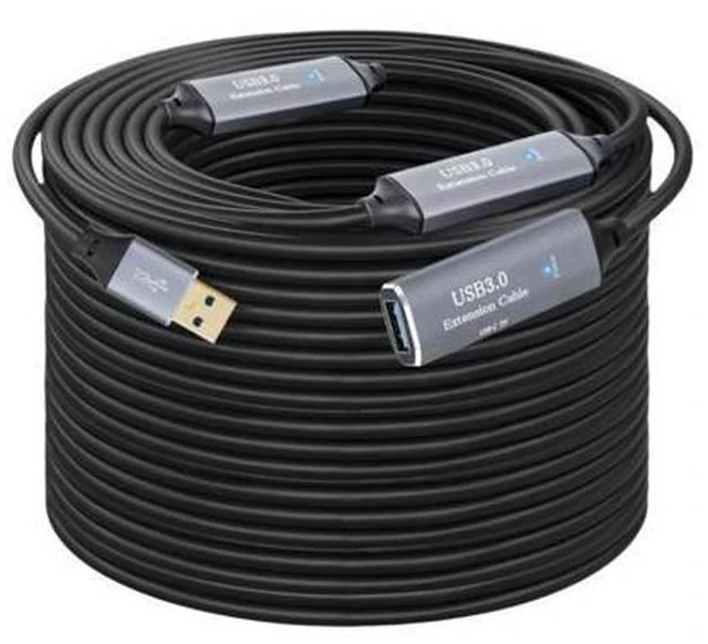 Alt view image 4 of 5 - USB3.0 Male Female 5M/30M Aluminum Alloy Extension Cable PVC USB Cable Scanning Computer Mouse Keyboard Printer Data Access 5M