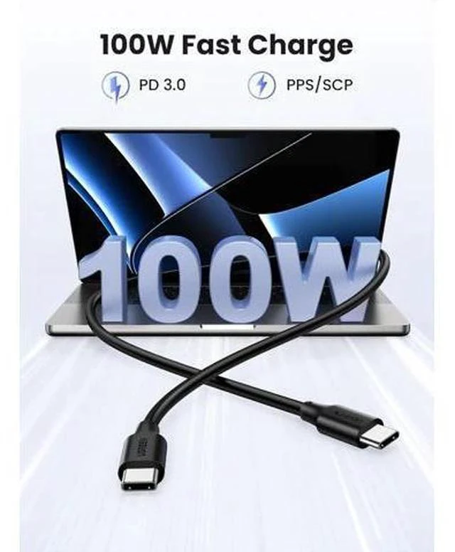 Alt view image 2 of 7 - 100W 3-Pack USB C Cable Fast Charging USB-C Charger Cable Compatible with iPhone 17/17 Air/17 Pro/17 Pro Max/16 MacBook Pro 2022 iPad Pro 2022 Galaxy S25/S24 Ultra Pixel 6.6FT